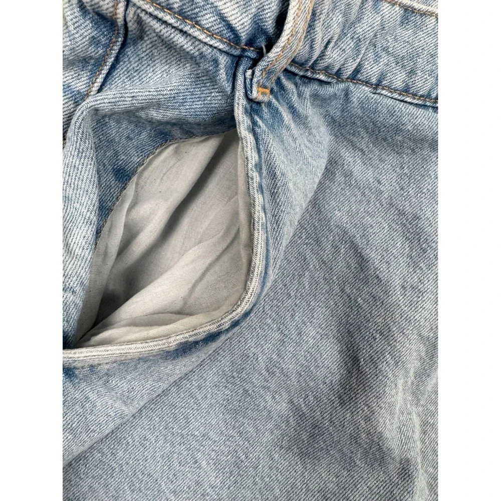 Zara Wrap Denim Skort Light Blue Jean Shorts Small Coastal Cowgirl High Rise